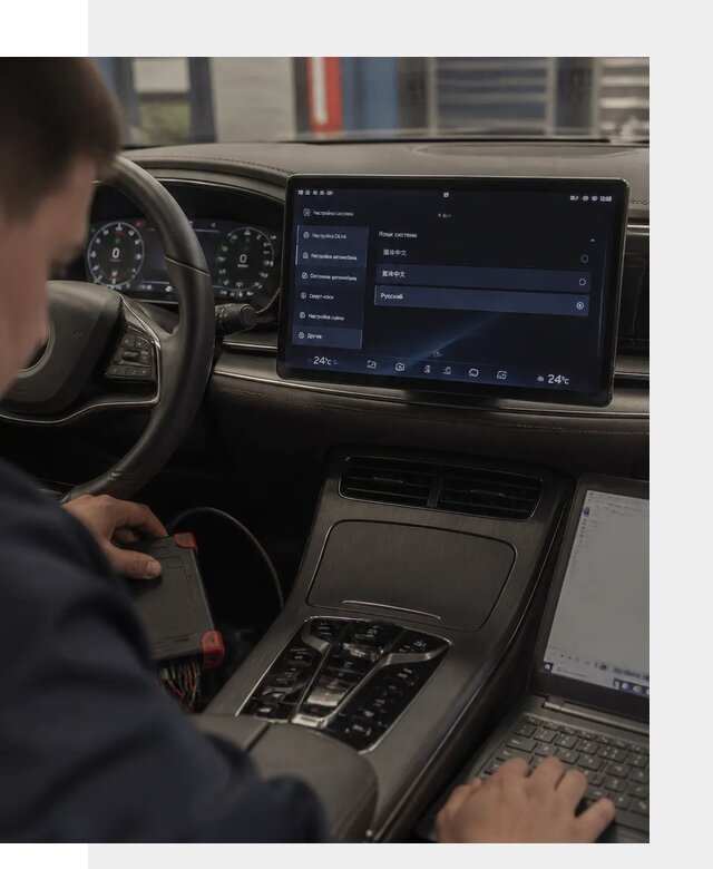 Русификация автомобиля BYD HAN для эксплуатации в Кушве